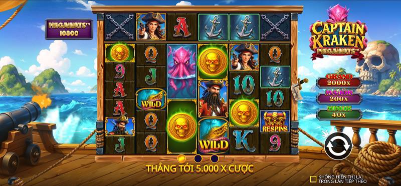 Tổng quan game Thuyền Trưởng Kraken Megaways 